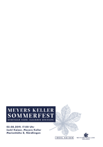 Sommerfest Meyers Keller