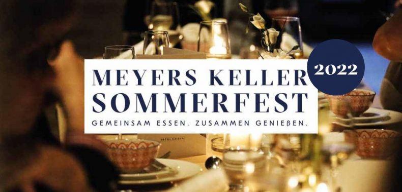 Meyers Keller Sommerfest Tafel im Garten