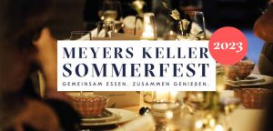 Meyers Keller Sommerfest Tafel im Garten